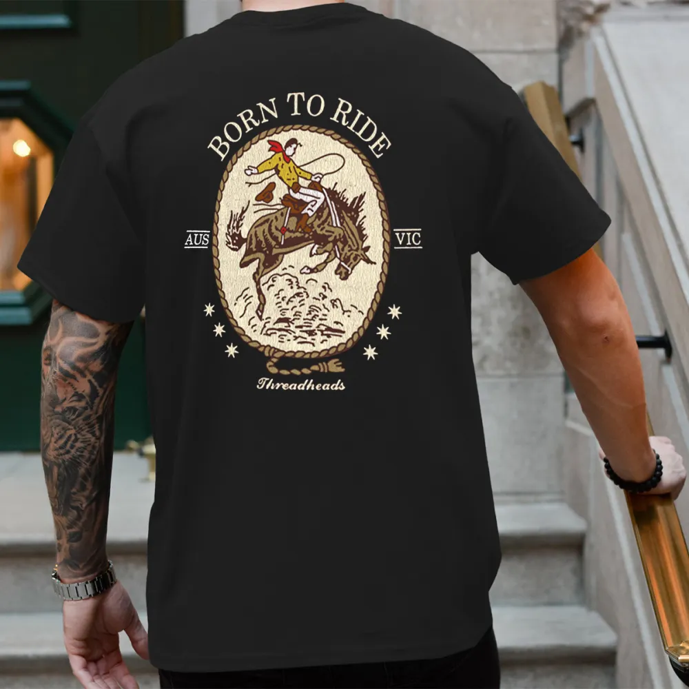 Men'S T-Shirt Born To Ride Oversized Tee