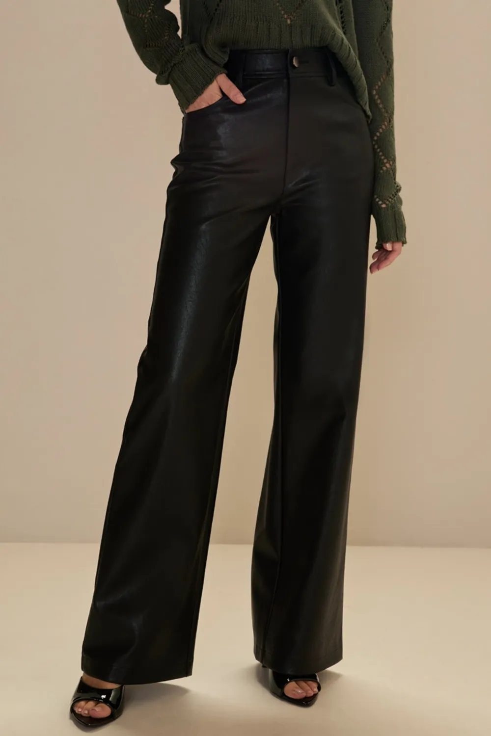 Fleur Vegan Leather Pants