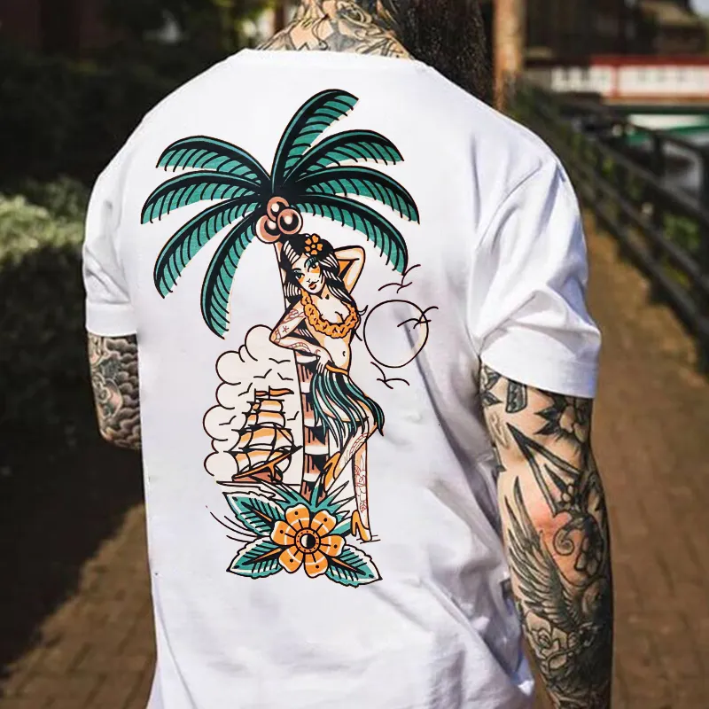Woman Printed Comfortable Men's T-shirt