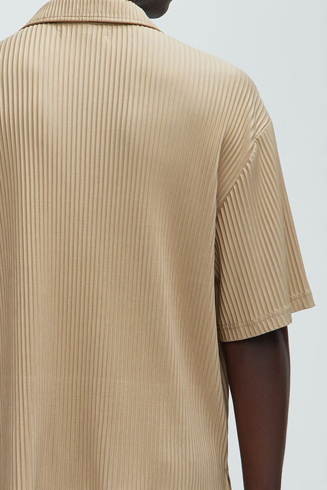 Regular Potential Pleated Shirt - Tan