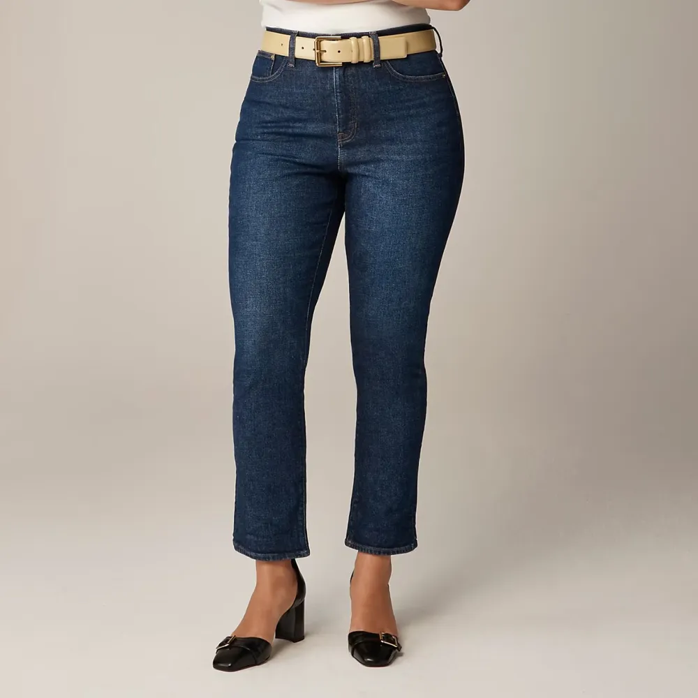 High-rise straight jean semi-stretch