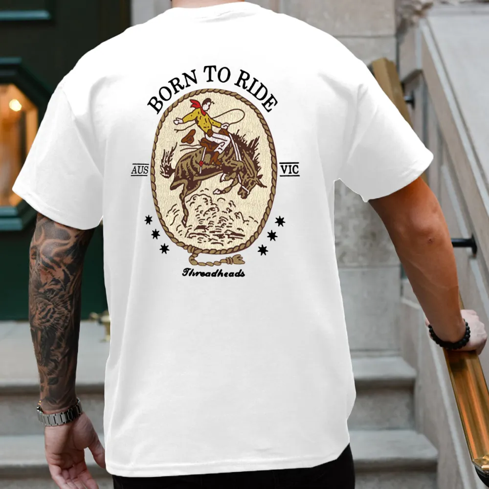 Men'S T-Shirt Born To Ride Oversized Tee