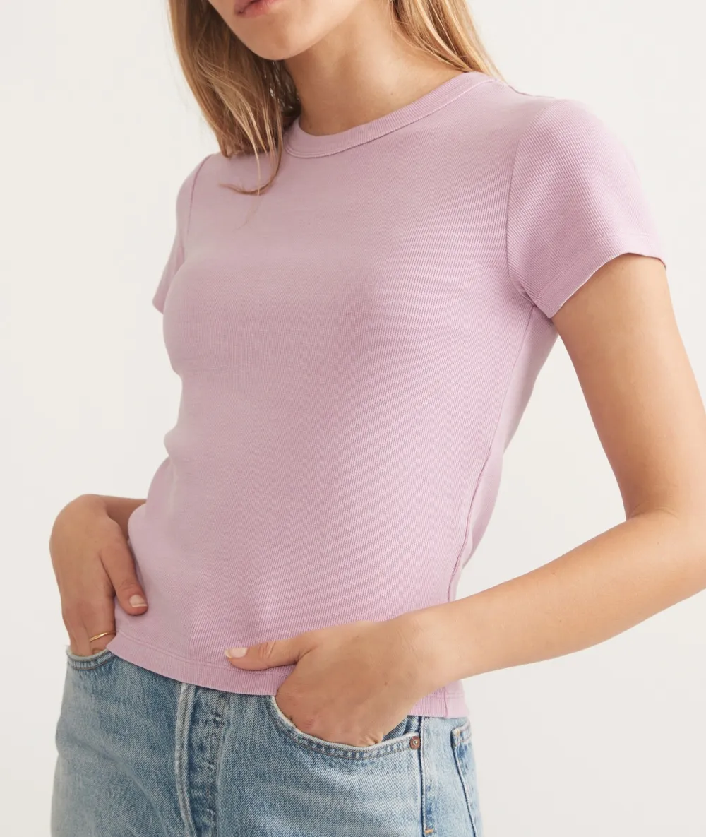 Pink Lavender Sun In Crew Tee