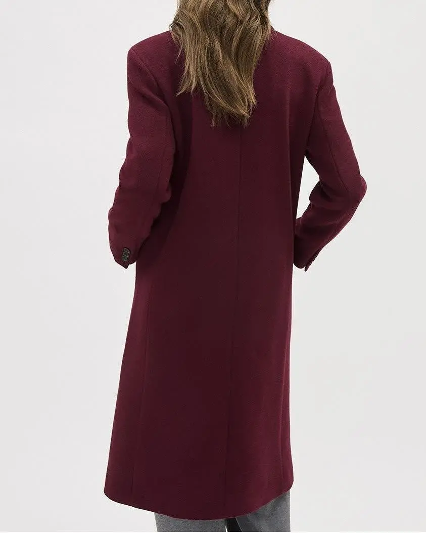 Oversized Double-Breasted Wool Coat