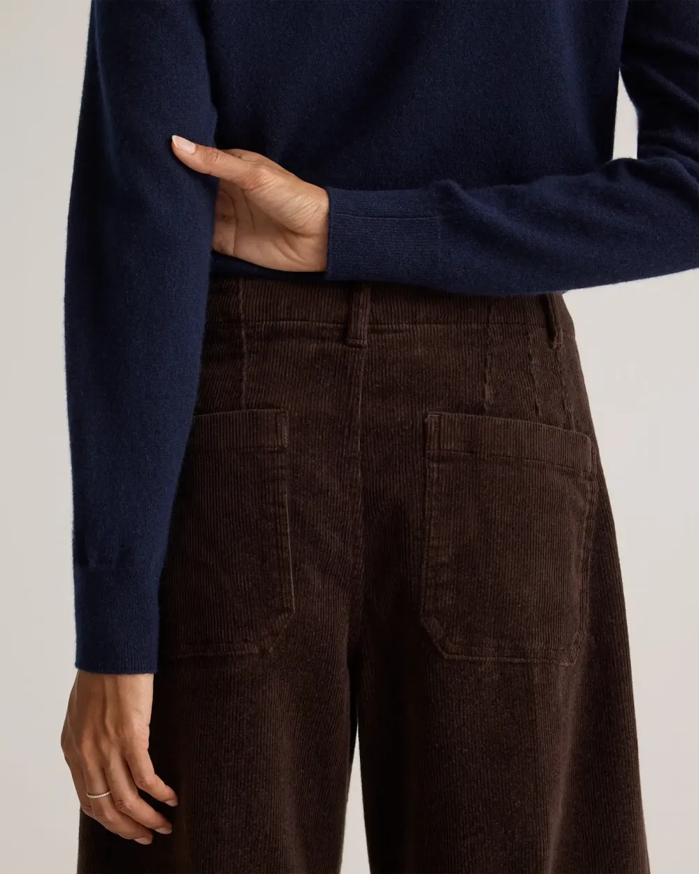 Corduroy Cropped Wide Leg Pants