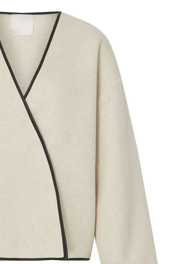 Asymmetric Hem Wool Jacket