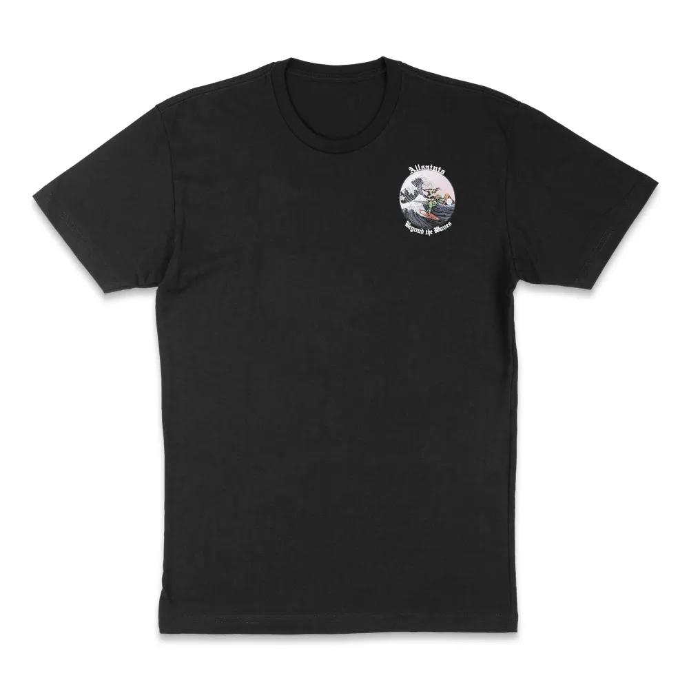AllSaints Layback T-Shirt With Backprint In White