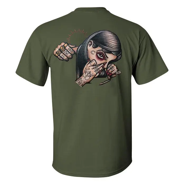Tattoo Girl Printed Men's T-shirt