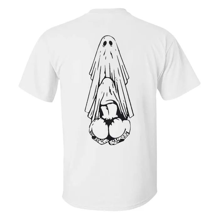 Oral Sex with Ghost Dirty Love Casual Black Print T-shirt