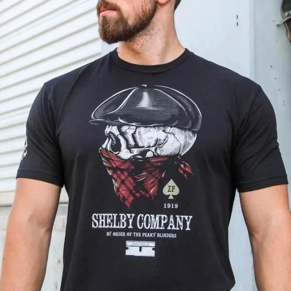 Men's round neck  print T-shirt