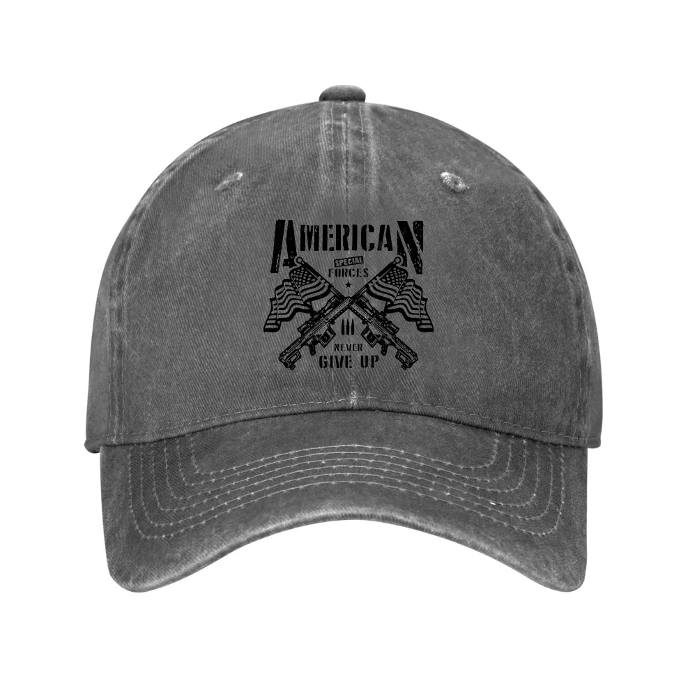 American Flag Victory Logo Washed Cap