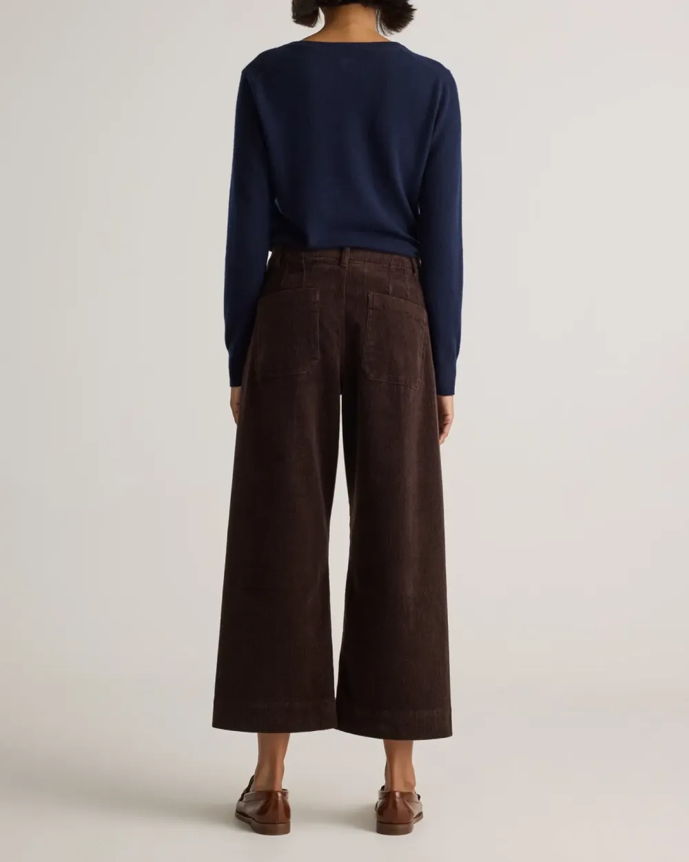 Corduroy Cropped Wide Leg Pants