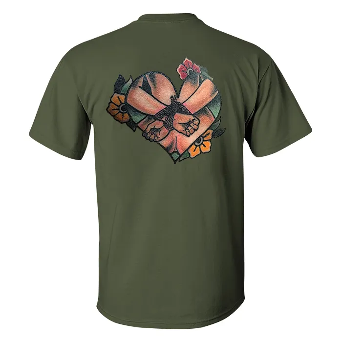 Naked Woman With Her Hands Tied Printed Men's T-shirt