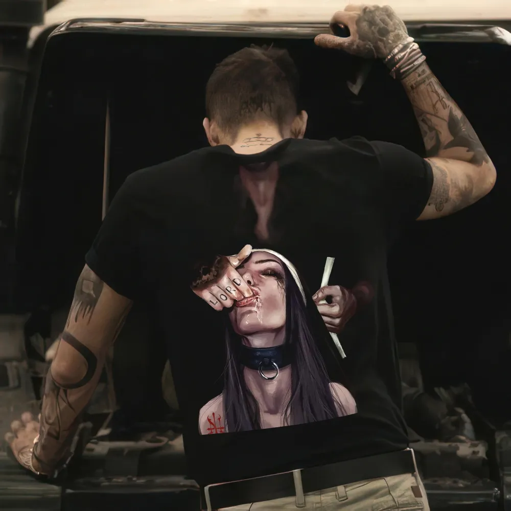 Unholy Nun Printed Men's T-shirt