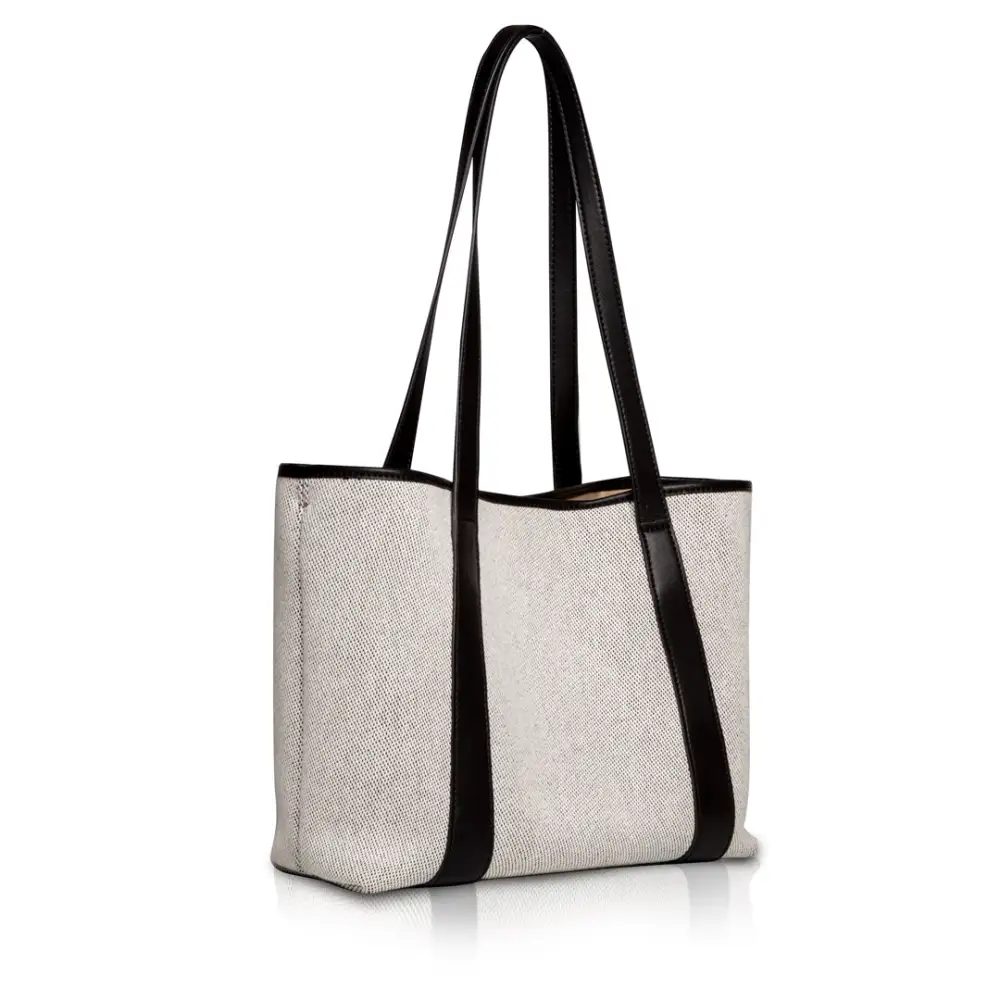 Line Canvas Tote - Grey
