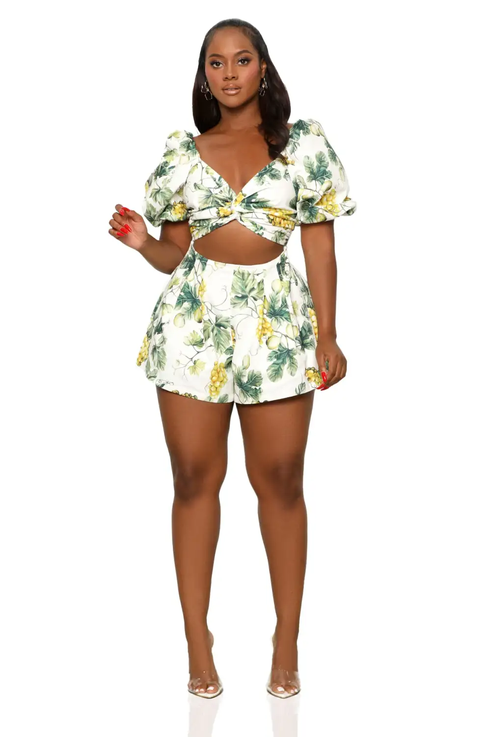 On The Vine Flirty Romper (White Multi)
