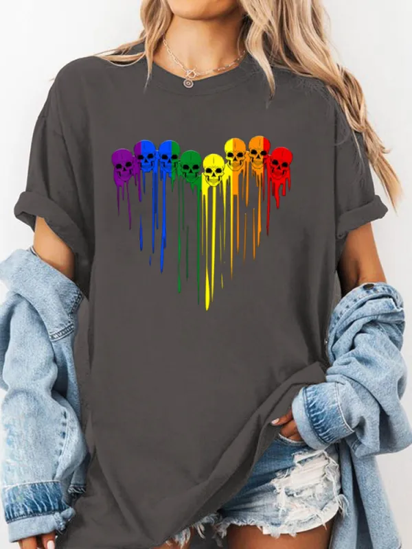 Rainbow Skull T-Shirt, Pride Rainbow Shirt, Equality Pride Shirt, LGBT Pride Shirt