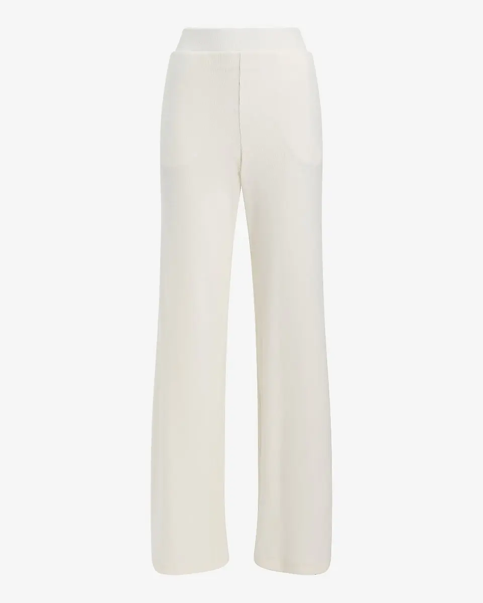 High Waisted Waffle Pull On Wide Leg Pant