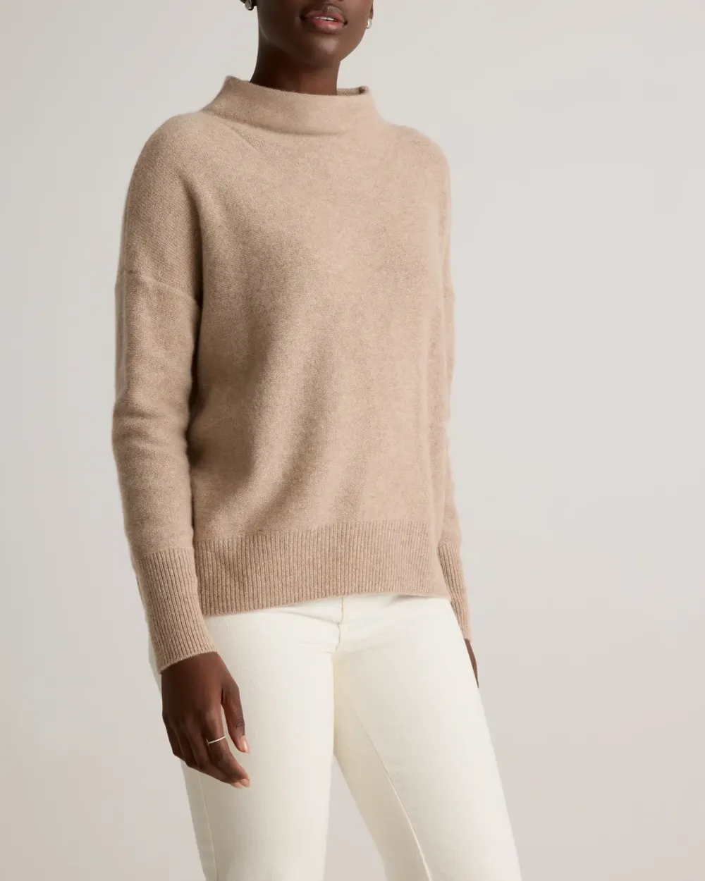 Funnel Neck Mongolian Cashmere Sweater