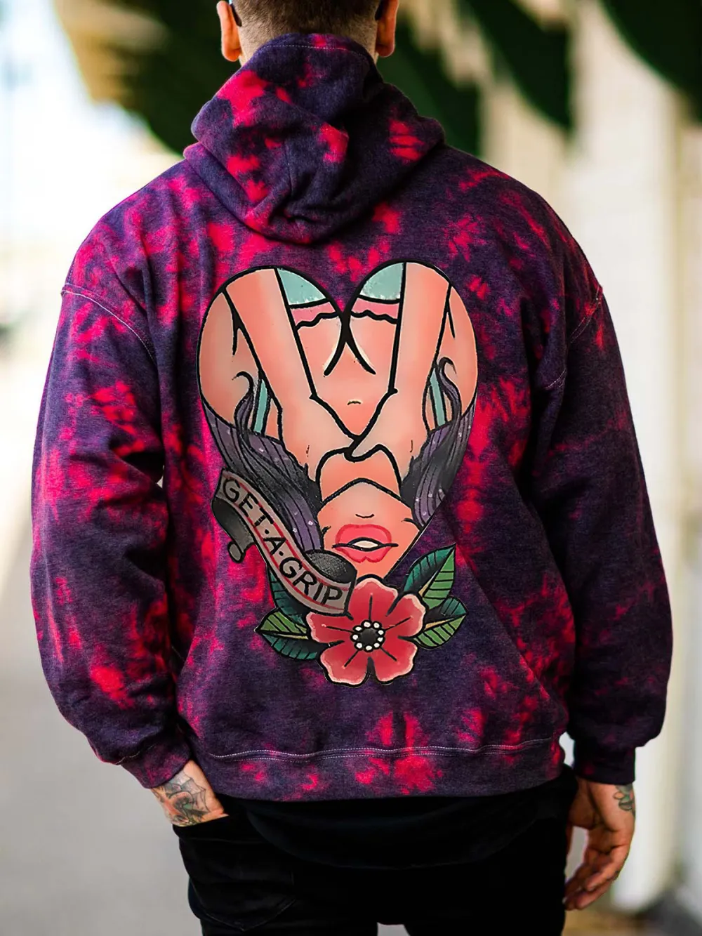 Get A Grip Printed Men's Hoodie