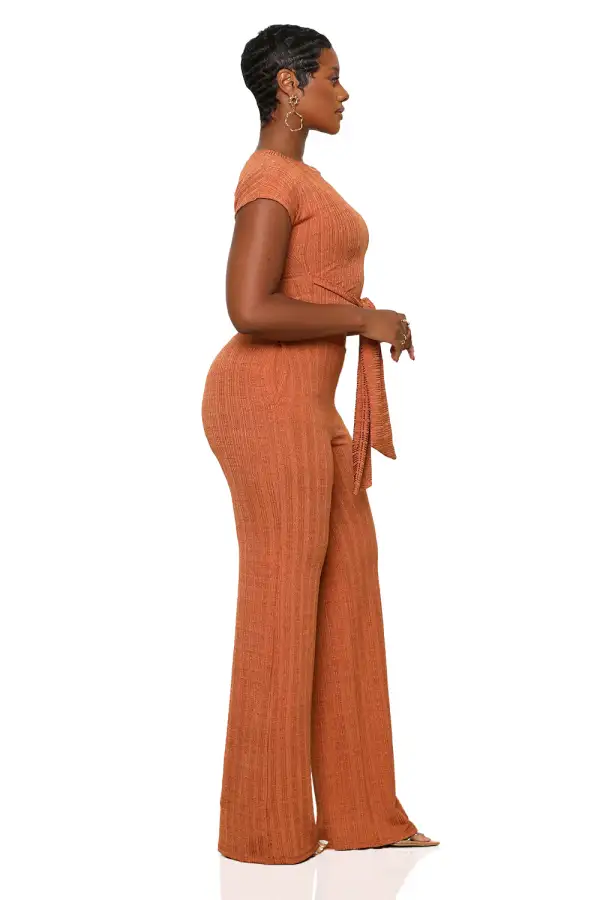 Everyday Casual Pants Set (Rust)