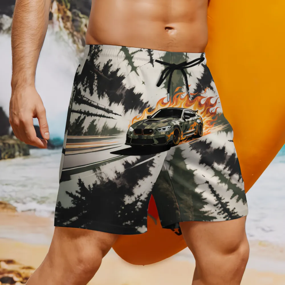 Flying Spur Sports Car Fashionable Sports Beach Shorts