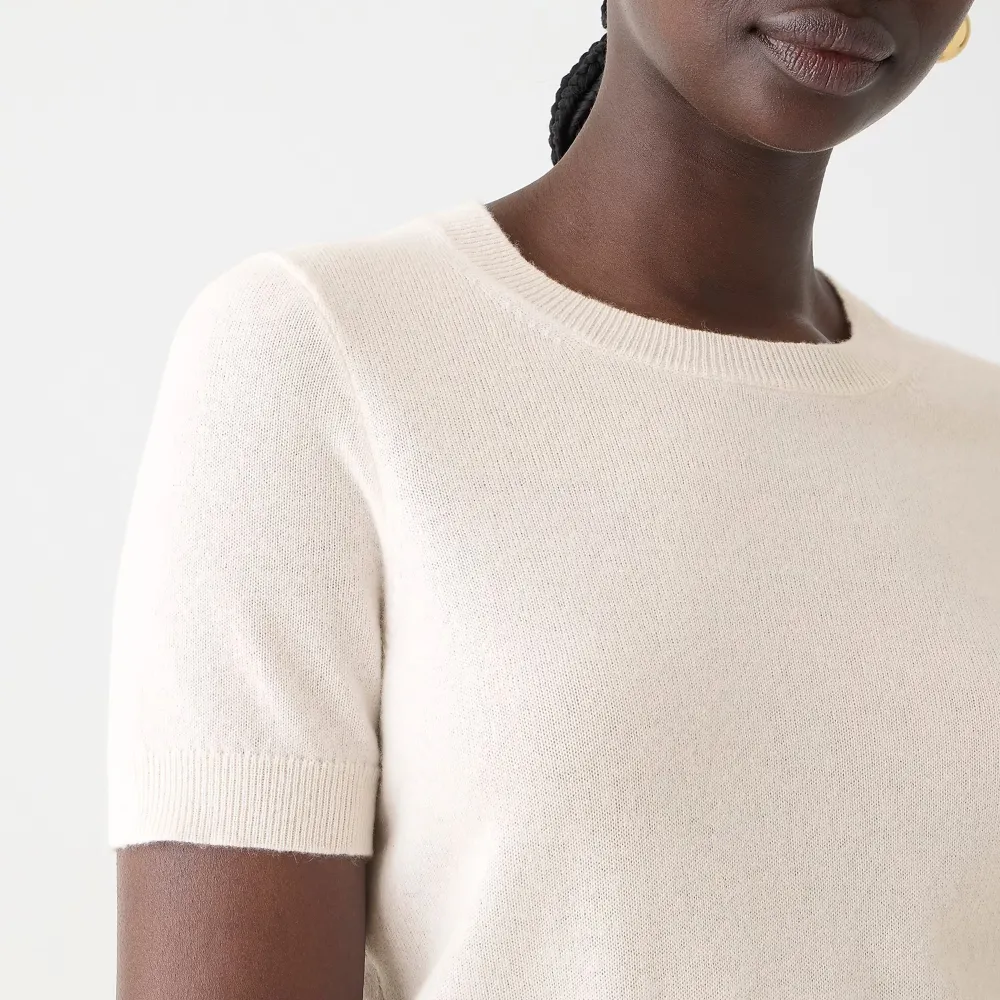 Cashmere shrunken T-shirt