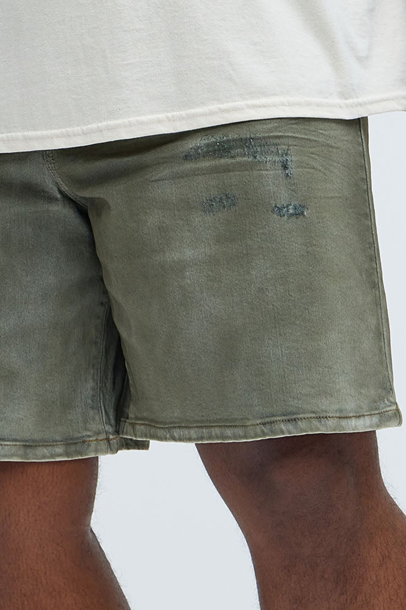 Mechanics Relaxed Denim Shorts - Light Blue Wash