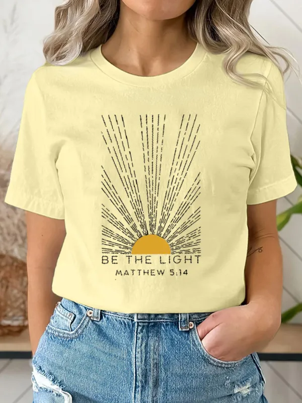 Be The Light Matthew 5:14 Shirt, Inspirational T-Shirt, Christian Outfit, Faith Tee, Religious Clothing, Bible Verse Gifts
