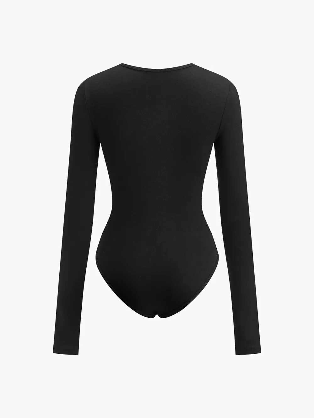 Hollow Crew Neck Long Sleeve Bodysuit