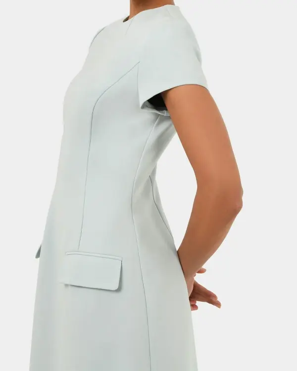 Panel Tailored Dress -Baby Blue