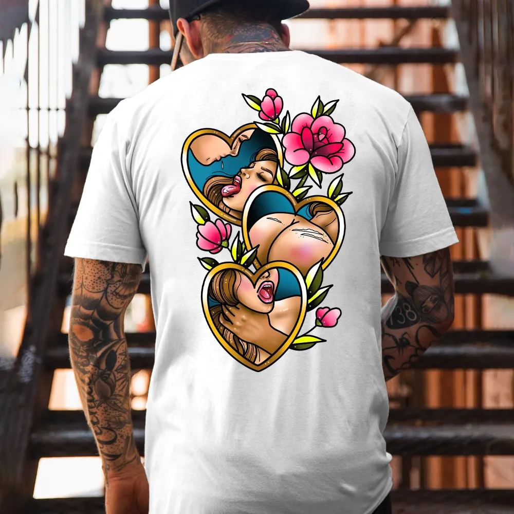 Choke Me Up Floral Tattoo Printed Men's T-shirt