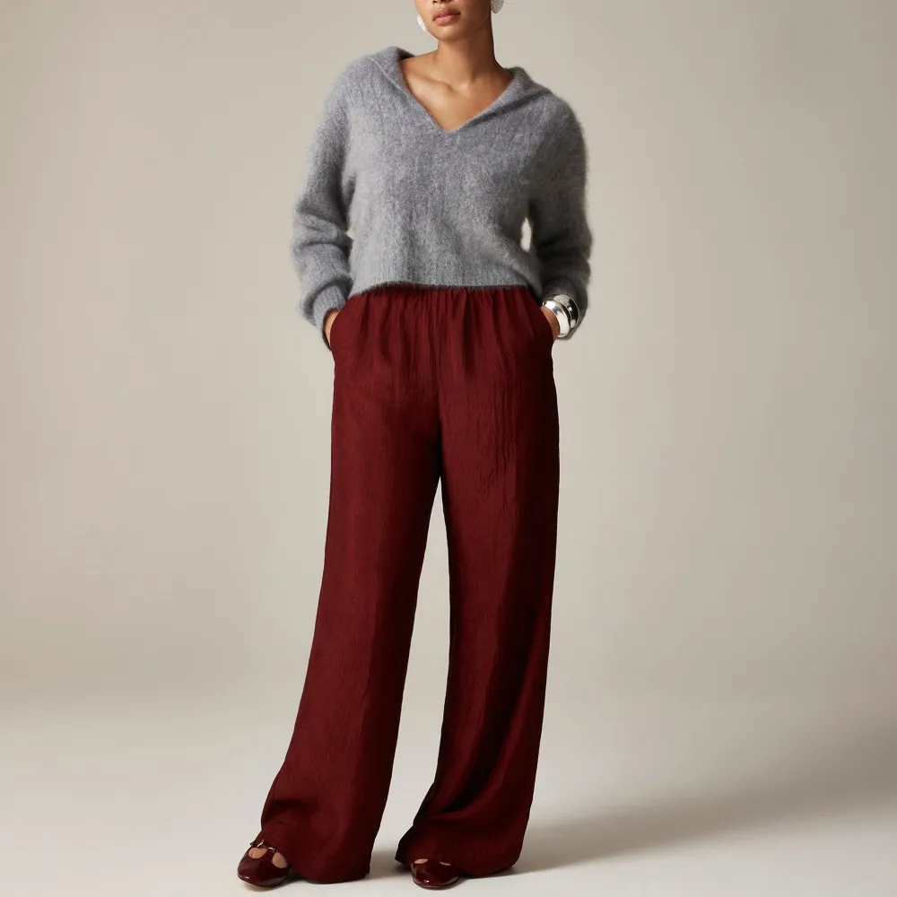 Stratus pant in textured satin