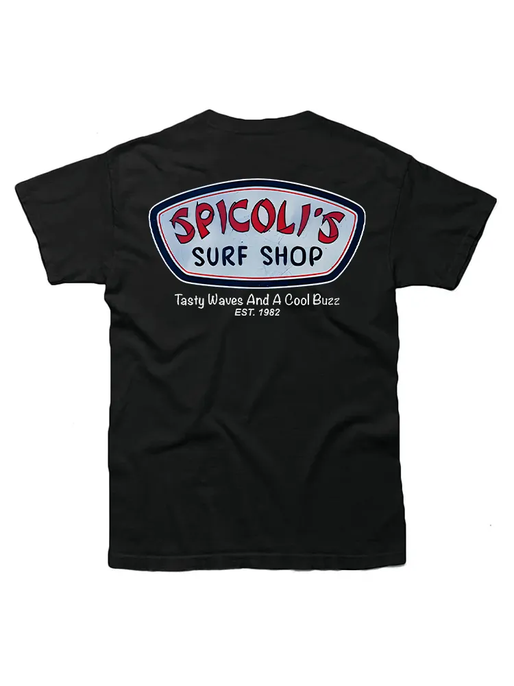 Spicoli'S Surf Shop Tasty Waves And A Cool Buzz Men'S T-Shirt
