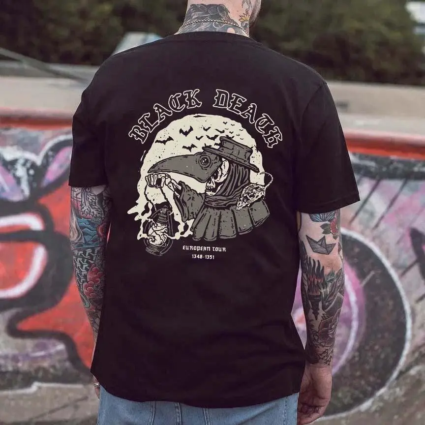 Black Death Printed Men's T-shirt
