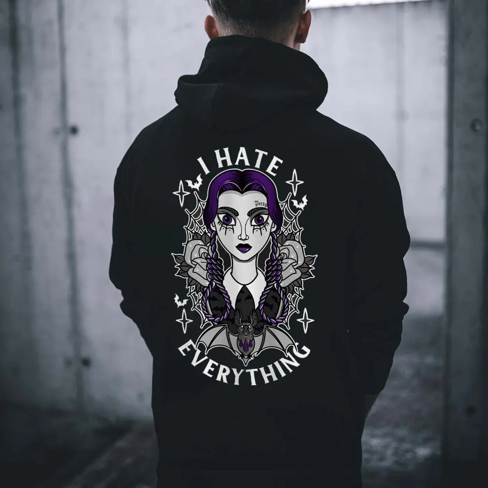 I Hate Everything Printed Men's Hoodie