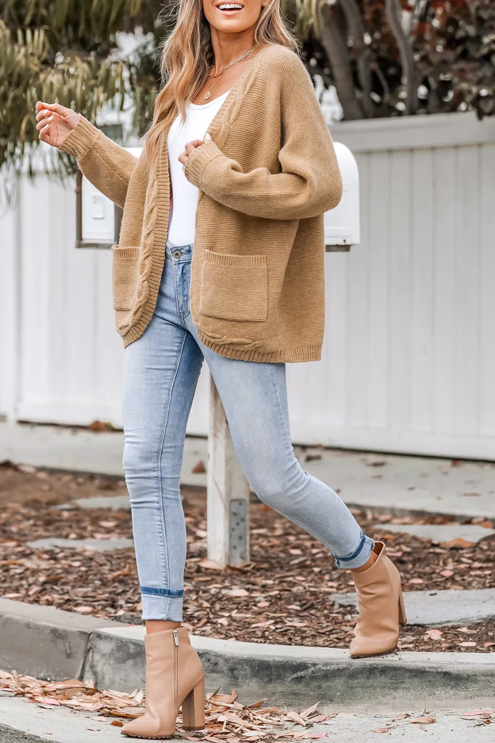 Warm Hugs Open-Front Chunky Knit Cardigan