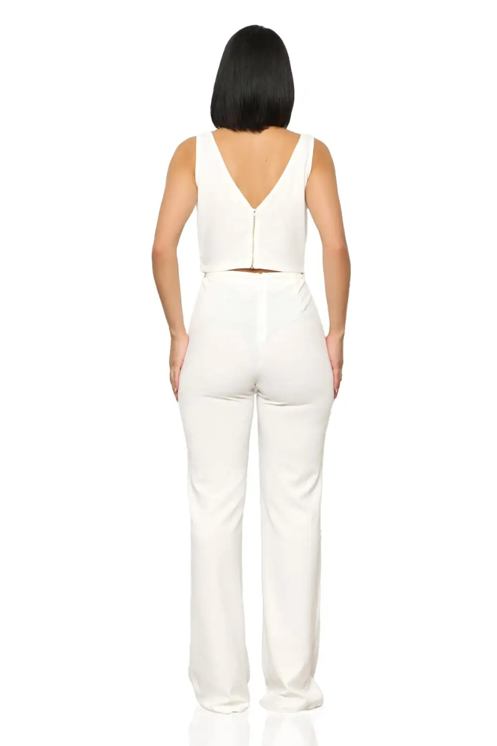 Rose Drift Pants Set (White)