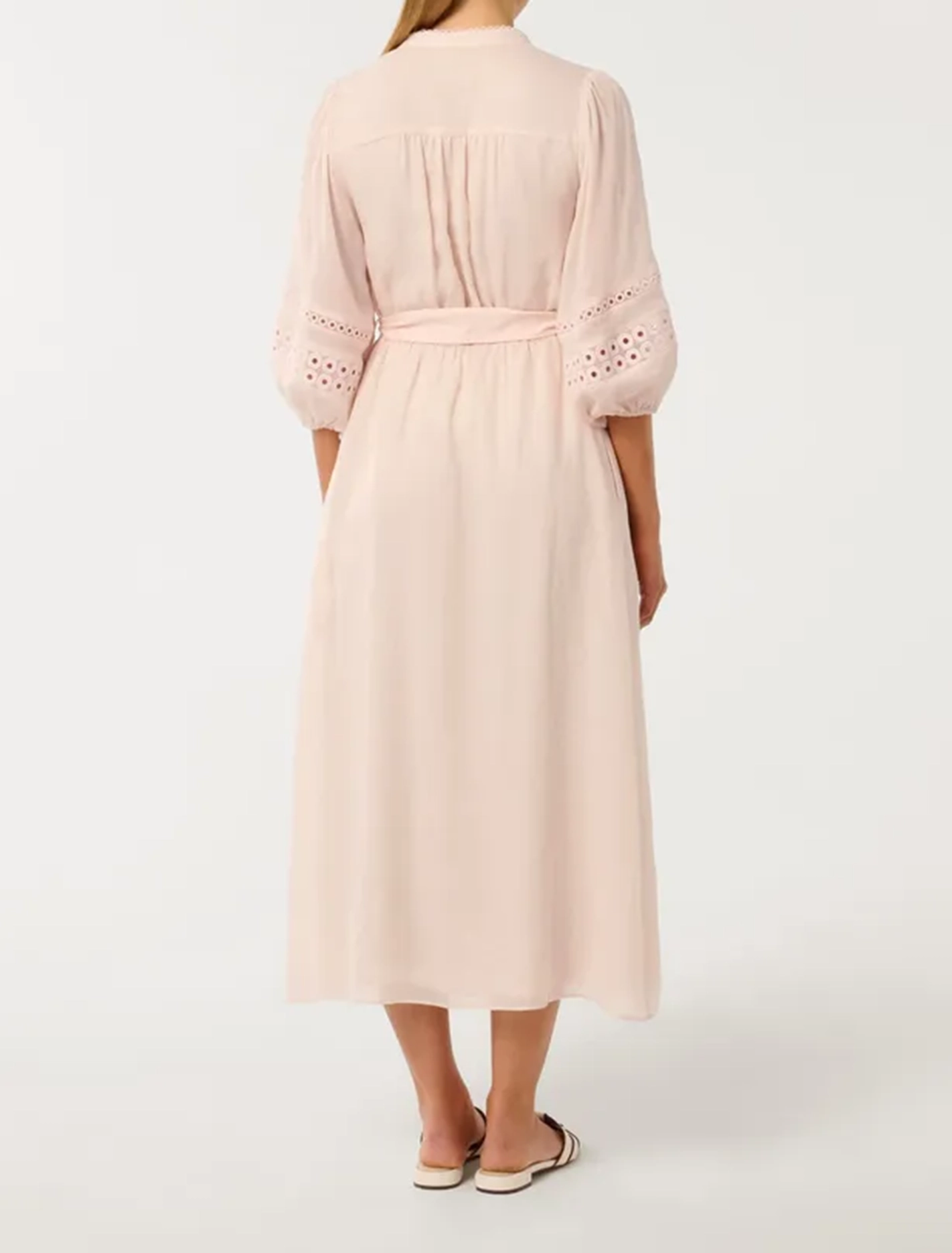 Rebecca Belted Trim Midi Dress