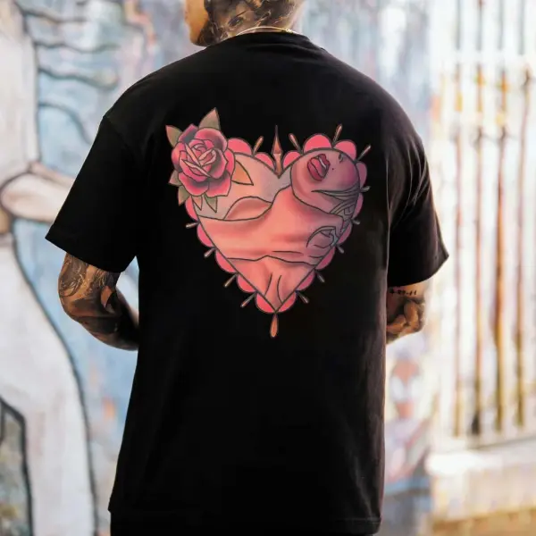 Choke Up Rose Lady Printed Men's T-shirt