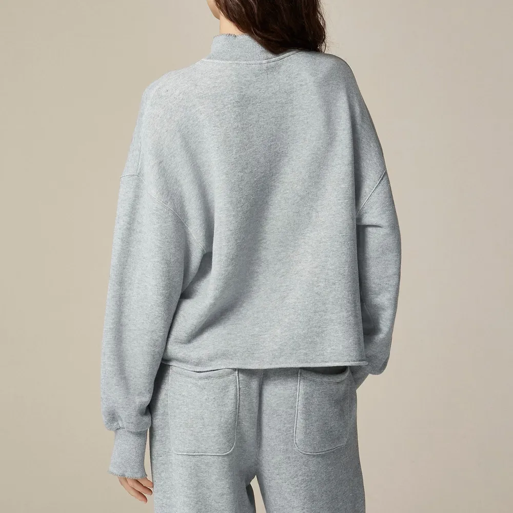 Casual Grey Cotton Sweatshirt