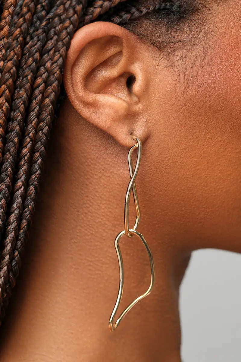 Drawn To You Gold Earrings