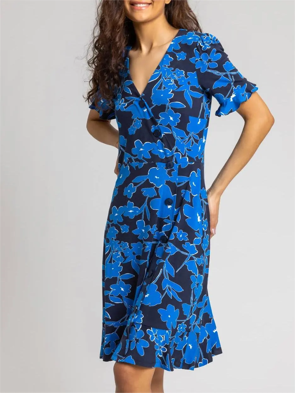 Comfortable resort print dress