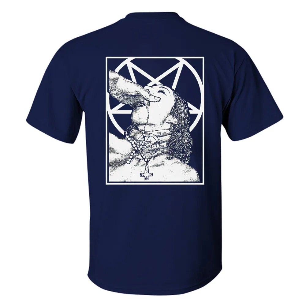 Satanic Nun Printed Men's T-shirt