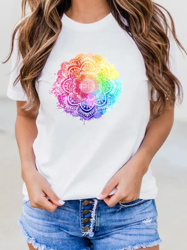 Pride Shirt | Gay Pride Rainbow Watercolor Mandala Unisex T-Shirt