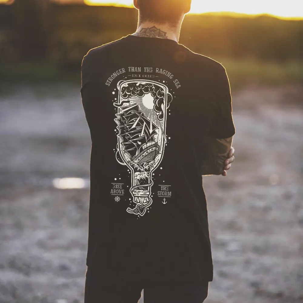Stronger Than The Raging Sea Printed Men's T-shirt
