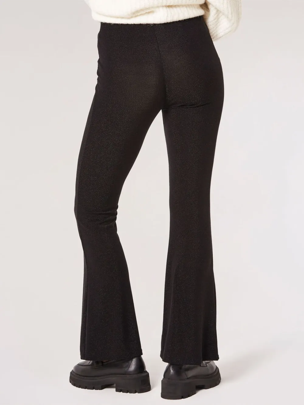 Metallic Sparkle Jersey Flares