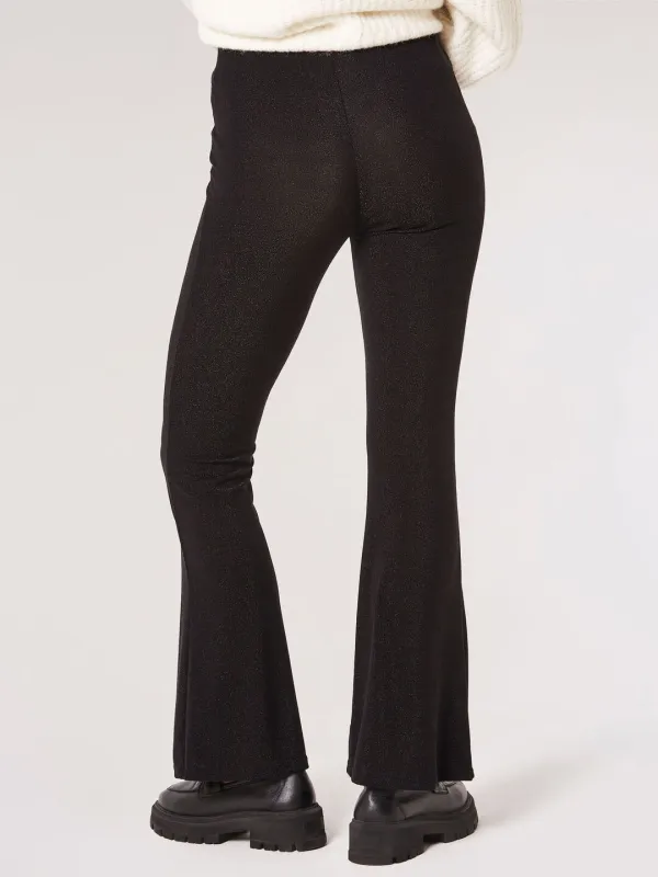 Metallic Sparkle Jersey Flares