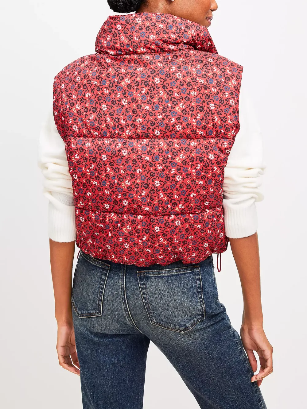 Floral Puffer Vest