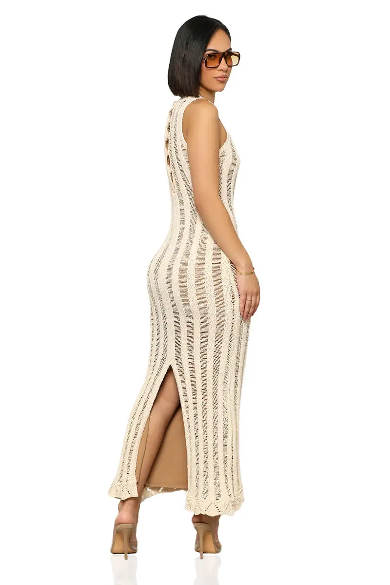 Beach Party Maxi Dress (Cream Multi)